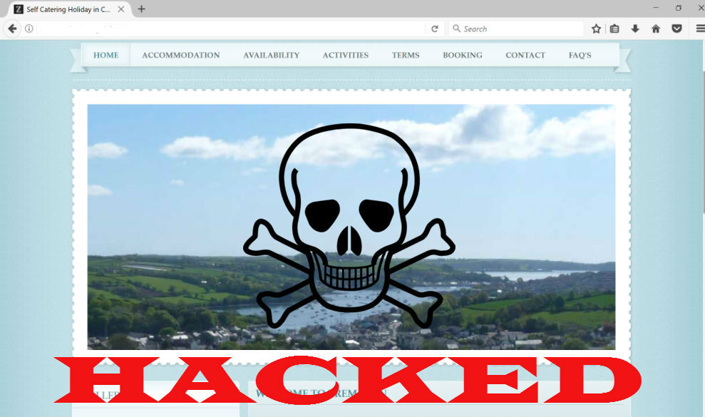 hacked website