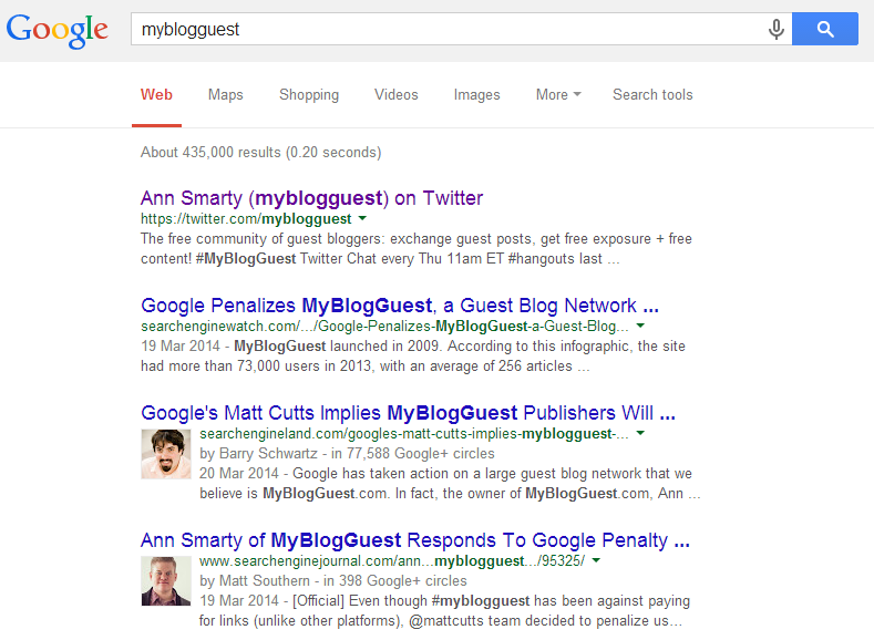 MyBlogGuest Google Penalty