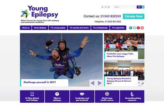 Young Epilepsy's website