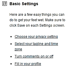 Basic Settings